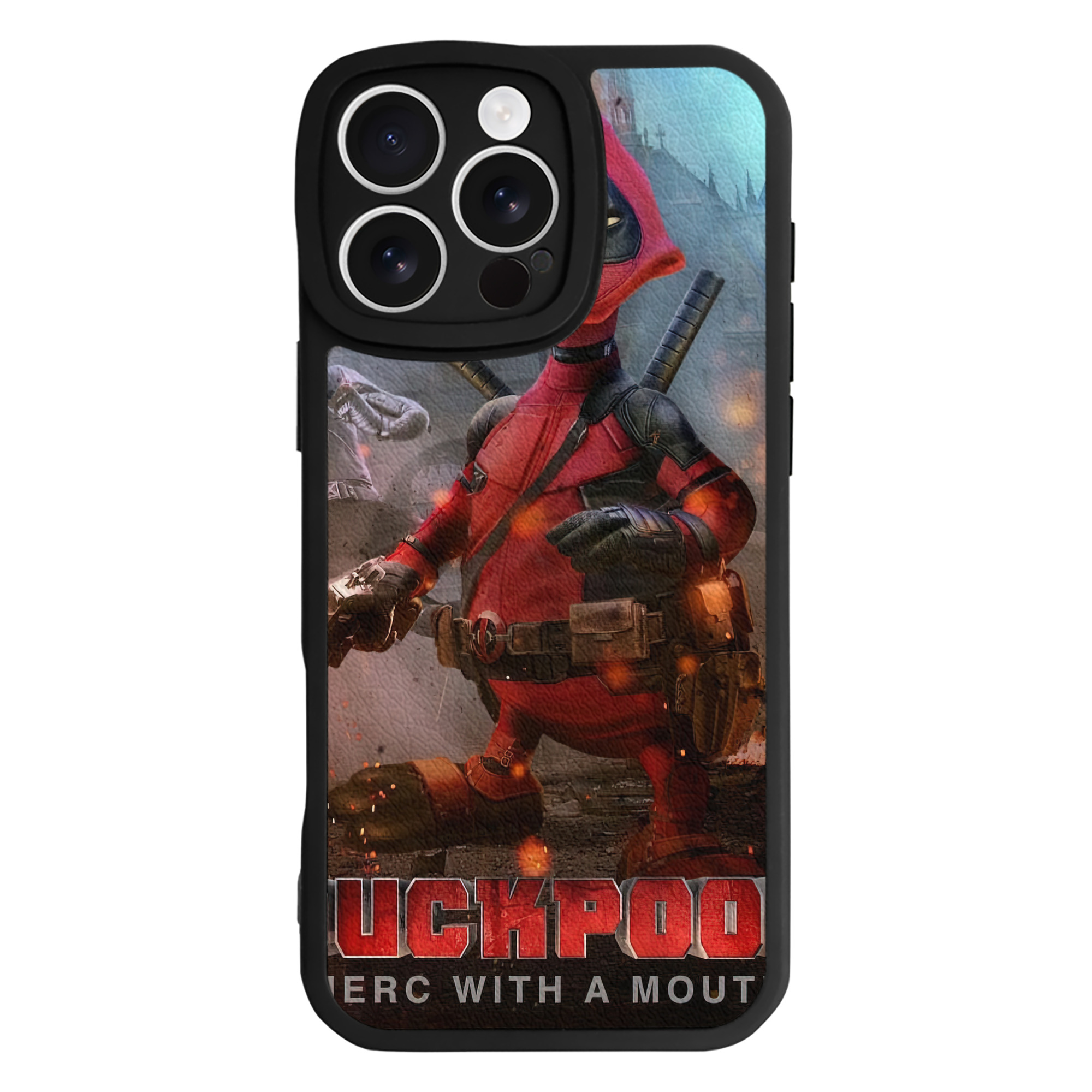 （画像用） Deadpool デッドプール 【iPhone 16シリーズ対応】シリコンスマホケース（レザー調） 材質：シリコン